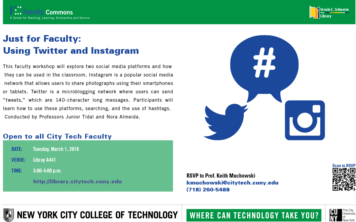 Library: Just for Faculty: Using Twitter and Instagram 1